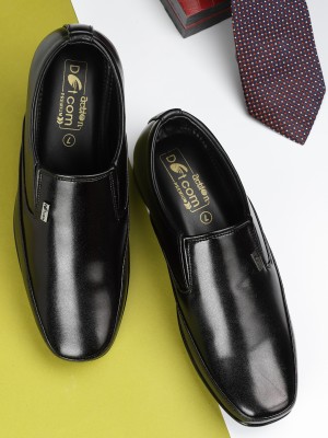action PREMIUM 222 Lightweight, Comfortable, Trendy, Stylish, Formal Shoes Slip On For Men(Black)