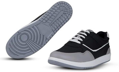 VIAZO Sports Lightweight and Comfortable Running Shoes for Men Sneakers For Men(Black, Grey , 9)