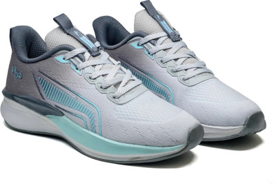 asian QUANTUM-06 Running Shoes For Men(Grey, Blue , 8)