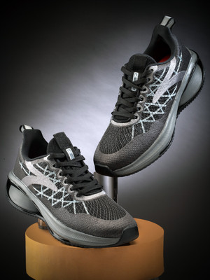 action Athleo TURBO 1506 Stylish Lightweight Comfortable Sports Lace Up Running Shoes For Men(Black , 7)