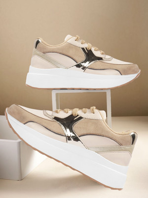 TRIKSY Sneakers For Women(Beige , 5)