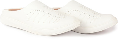 FAUSTO Back Open Stylish Design Slip On Shoes Loafers For Men(White , 6)