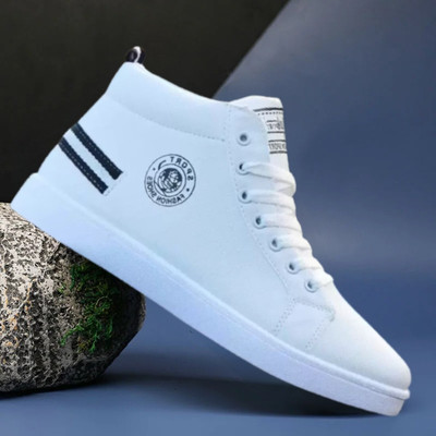 jootiyapa JOOTIYAPA PREMIUM TRENDING HIGH ANKLE HEIGHT High Tops For Men(White , 8)