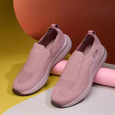 CAMPUS ANNIE Women's Casual Shoes | Sock-Like Fit | Integrated FoamLite Tech | Slip On Walking Shoes For Women(Pink , 7)