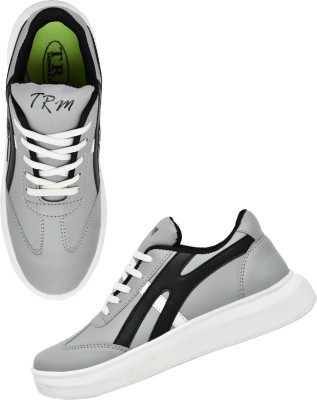 TRM Sneakers For Men(Grey, Black , 7)