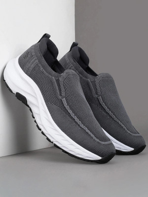 Cult Fleeter Slip-On Walking Shoes Durable Denim Upper Enhanced Cushioning Enhanced Walking Shoes For Men(Grey , 6)