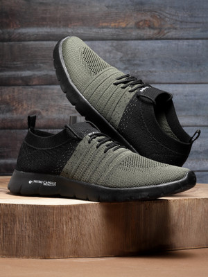 asian Casual Sneaker Shoes for Men | Soft Cushioned Insole || Storm-02 Sneakers For Men(Olive , 10)