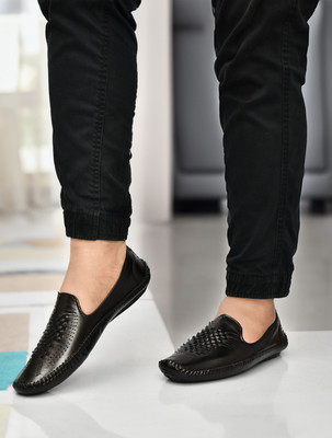 PROVOGUE Loafers for men, Stylish, Casual Shoes, Lightweight, Comfortable Loafers For Men(Black , 10)