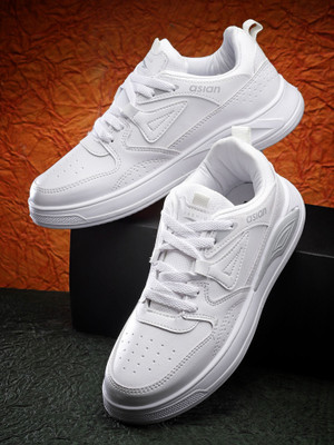 asian Moscow-01 White Sneakers,Loafers,Chunky Shoes Sneakers For Men(White , 10)