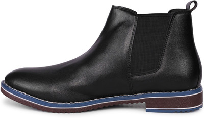Double five Men Chelsea Boots For Men(Black , 9)