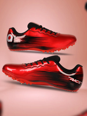 AIVIN Track and Field Shoes Running Shoes For Men(Red, Black , 9)