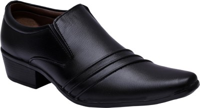 SiR CORBETT Synthetic Leather Formal Shoes Slip On For Men(Black)