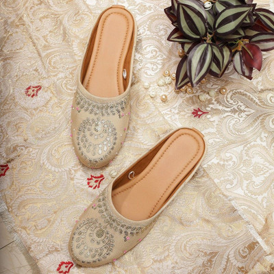 The Princess Creation Mojaris For Women(Beige , 4)