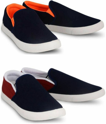 WELDONE 2 Pair Combo Trendy & Stylish Loafers For Men(Multicolor , 8)
