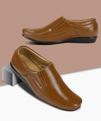 Paragon K11240G Formal Shoes |Ultra Soft Footbed|Durable Slip On For Men Slip On For Men(Tan , 10)