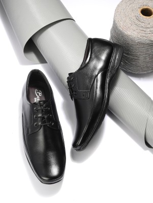 Bucik Bucik Men Formal Lace Up Synthetic Leather Shoes Lace Up For Men(Black)