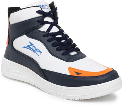 Zixer Men's High Top Ankle Retro Air Original Sneakers || Boys Long Bike Riding Shoes High Tops For Men(Blue , 7)