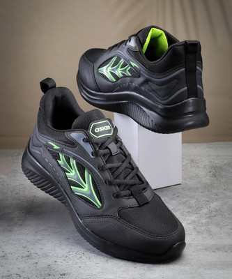 asian Platinum-03 Running Shoes For Men(Black , 6)