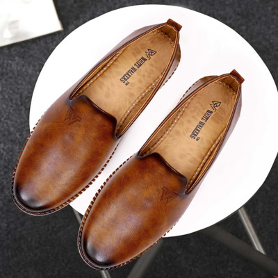 WHITE WALKERS ULTRASOFT ACTIVEWALK Loafers For Men(Tan , 9)