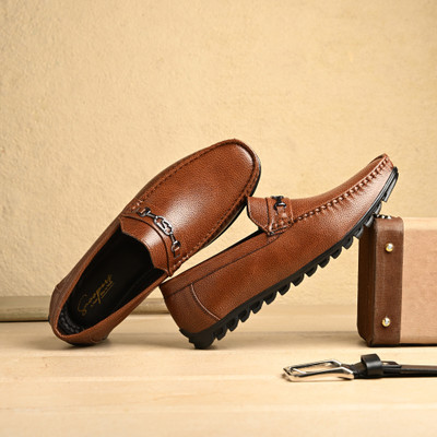Snoopers Stylish Classy Office Loafers For Men(Tan , 10)