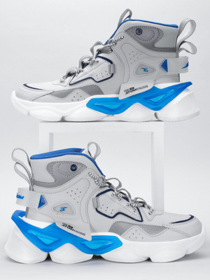 ATOM High Tops Sneakers For Men(Grey , 9)