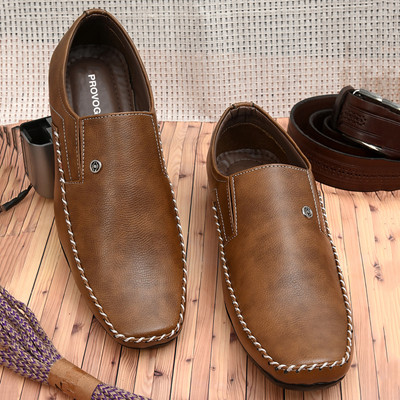 PROVOGUE Slip On For Men(Tan , 10)
