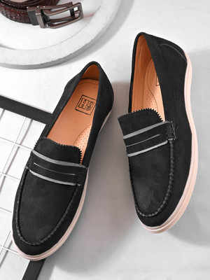 Mast & Harbour SS26 Men's Casual Loafers Loafers For Men(Black , 10)