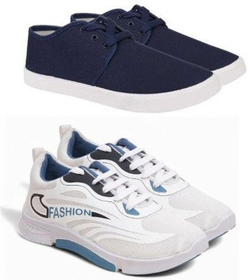 HOTSTYLE 2 Pair Combo Sneakers For Men(Multicolor , 10)