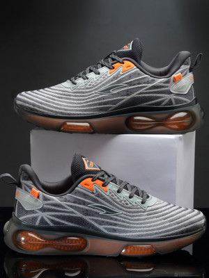 asian Gray Gym,Sports,Training,Stylish Running Shoes For Men(Grey, Orange , 8)