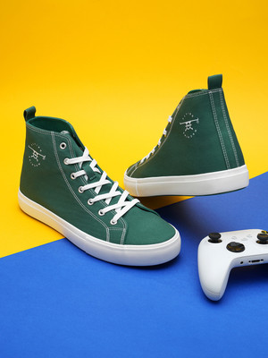 FLYING MACHINE JEREL 3.0 High Tops For Men(Green , 8)