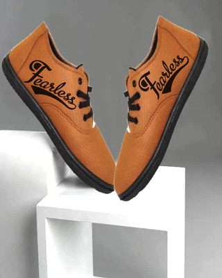 Kenamin Casuals For Men(Tan, Black , 5)