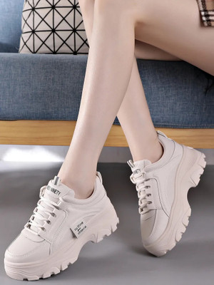 Ifah Korean explosive women's casual soft comfortable lightweight sports shoes Sneakers For Women(White , 8)