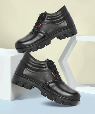 Joker Leather Safety Shoes Industrial Footwear Boots For Men(Black , 5)