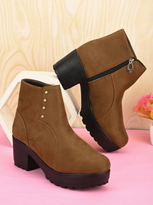 XE Looks Boots For Women(Tan)