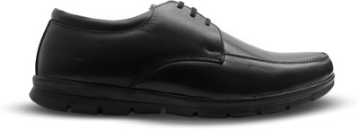 CERFTAN Men's Black Formal Leather Lace-Up Shoes | Office Wear with Comfortable Sole Boots For Men(Black , 10)