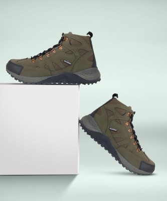 GOLDSTAR 401 Tracking & Hikking Shoes for Men Boots For Men(Green, Black)