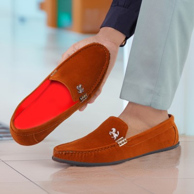 MADHUVIMAL TrendTrail: Stylish shoes for the modern trailblazer. Loafers For Men(Tan , 10)