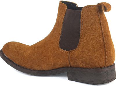 XHUGOY New 12923-ES-BRT-Tan-40 Boots For Men(Tan , 6)