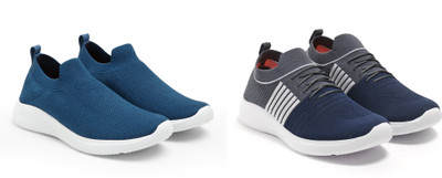 Face Stylish Sports Shoes for Men – Ideal for Running, Gym & Training Sneakers For Men(Blue, Navy, Grey, White , 6)