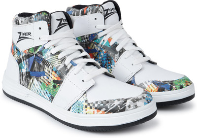 Zixer High Ankle Casual Shoes For Men Chunky Fashion Sneakers For Boys| Dancing Shoes High Tops For Men(Multicolor , 11)