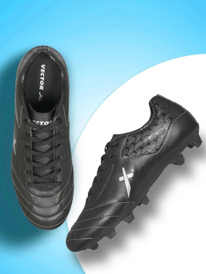 VECTOR X Dynamic 2.0 Soccer Studs Synthetic Leather With PVC Sole Football Shoes For Men(Black , 3)