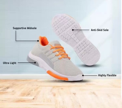 LNT FASHION Timeless Elegance for Every Occasion and Lifestyle Shoes Walking Shoes For Men(Orange, Grey , 8)