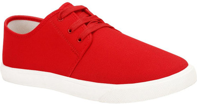 SPOTWALK Canvas Shoes For Men(Red , 6)