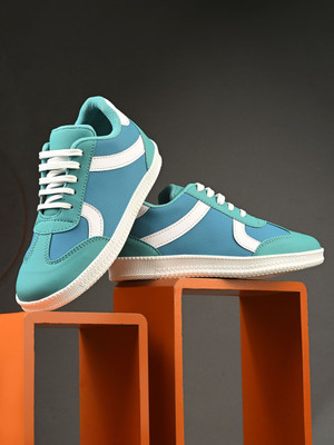 PLANET WALK Lightweight & Comfortable Casual Lace-Up Sneakers For Women(Green , 5)