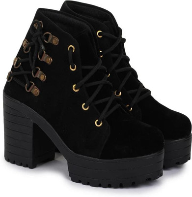 TULIP Tulip By TwoSoft Women Casual Stylish Look Shoes Boots For Women & Girl's Boots For Women(Black , 5)