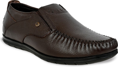 Allen Cooper Genuine Premium Leather Luxury Business Formals Slip On For Men(Brown , 8)