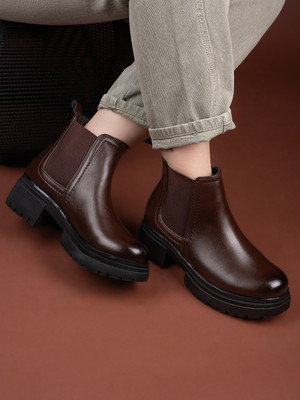 Roadster Boots For Women(Brown , 3)