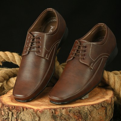 John Karsun official shoes for men executive shoes for men stylish formal shoes Lace Up For Men(Brown)
