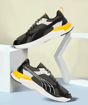 PUMA X-RAY GRILION 391781 Sports Shoes for Men | Lightweight Shoes | All-Day Comfort Running Shoes For Men(Olive, White, Black , 7)