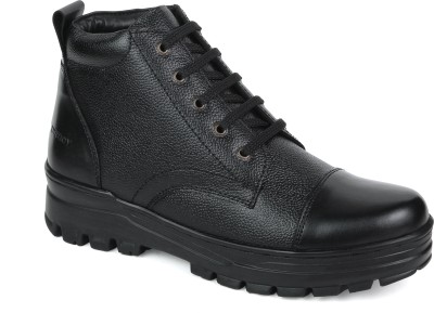 XY Hugo (BRAND-XHUGOY,Seller Murphy hai)1007 BLACK/TAN OXFORD POLICE COMBAT BOOT FOR MEN Boots For Men(Black)